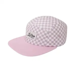 Lil' Boo Block Chess 5-Panel Cap Block Purple Pink Cream